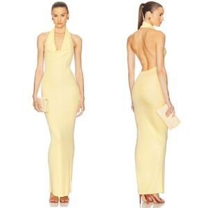 NWT Helsa Aaliyah Maxi Knit Dress in Butter Yellow
